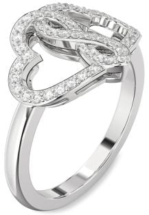 Diamond White Gold Heart Infinity Ring