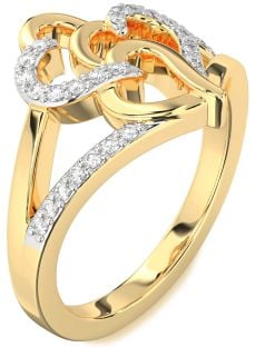 Diamond Gold Heart Ring