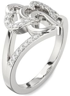 Diamond White Gold Heart Ring