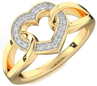 Diamond Gold Heart Ring