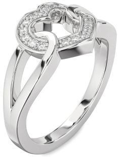 Diamond White Gold Heart Ring