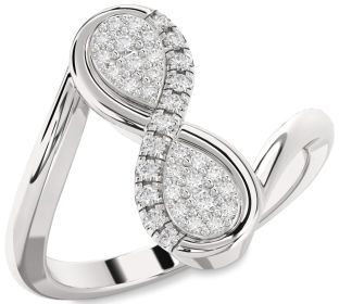 Diamond White Gold Infinity Round Ring