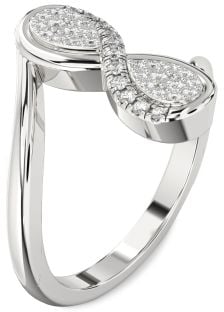 Diamond White Gold Infinity Round Ring