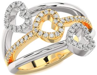 Diamond Platinum & Yellow Gold Heart Ring