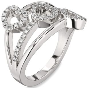 Diamond White Gold Heart Ring