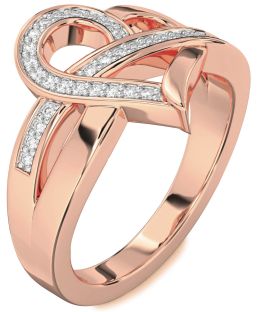 Diamond Rose Gold Heart Ring