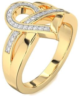Diamond Gold Heart Ring