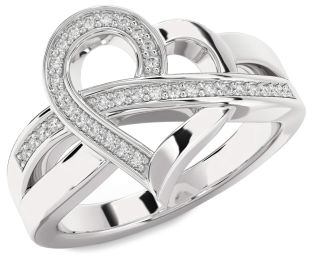 Diamond White Gold Heart Ring