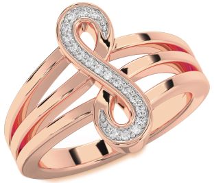 Diamond Rose Gold Infinity Ring