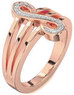 Diamond Rose Gold Infinity Ring