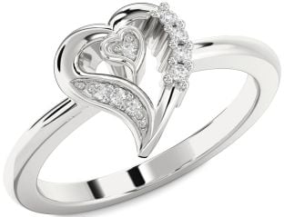 Diamond White Gold Heart Ring