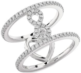 Diamond White Gold Heart Infinity Ring