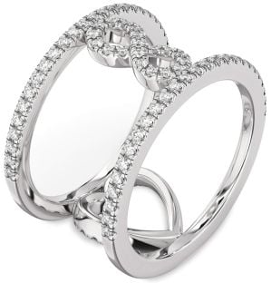 Diamond White Gold Heart Infinity Ring