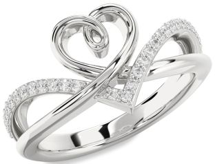 Diamond White Gold Heart Ring