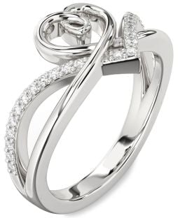 Diamond White Gold Heart Ring