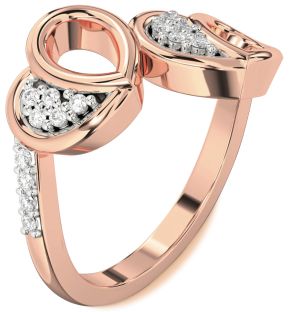 Diamond Rose Gold Heart Ring
