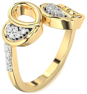 Diamond Gold Heart Ring