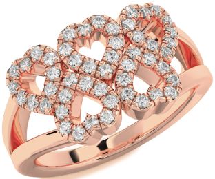 Diamond Rose Gold Heart Ring