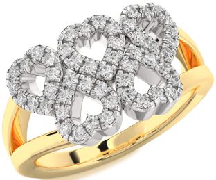 Diamond Platinum & Yellow Gold Heart Ring