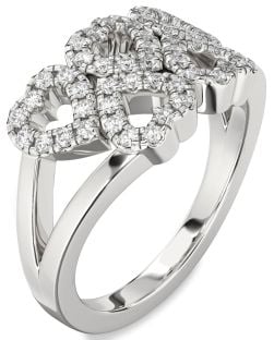 Diamond White Gold Heart Ring