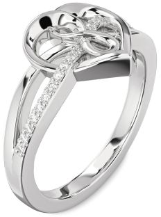 Diamond White Gold Heart Infinity Ring