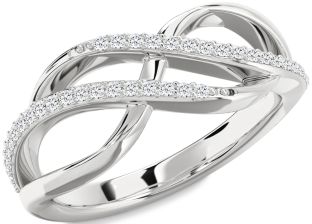 Diamond White Gold Infinity Round Ring