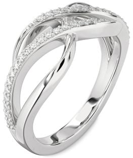 Diamond White Gold Infinity Round Ring