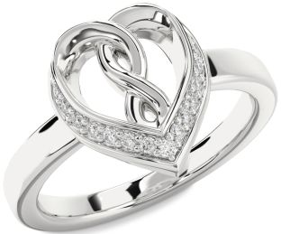 Diamond White Gold Heart Infinity Ring
