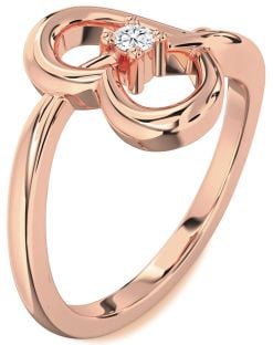 Diamond Rose Gold Heart Promise Ring