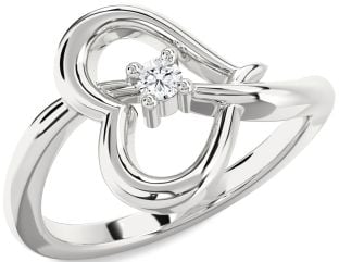 Diamond White Gold Heart Promise Ring