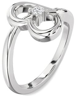 Diamond White Gold Heart Promise Ring