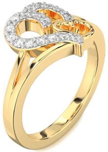 Diamond Gold Heart Ring