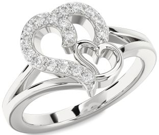 Diamond White Gold Heart Ring
