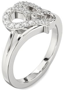 Diamond White Gold Heart Ring