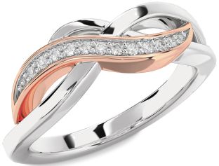 Diamond White Rose Gold Infinity Ring