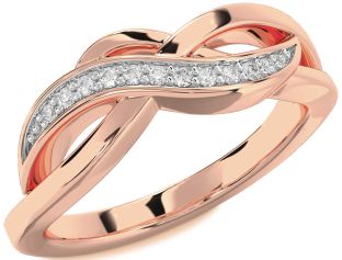 Diamond Rose Gold Infinity Ring