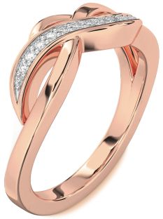 Diamond Rose Gold Infinity Ring