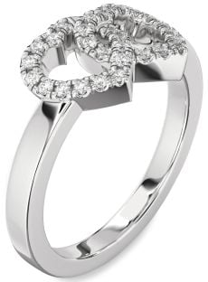 Diamond White Gold Heart Ring