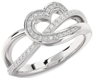 Diamond White Gold Heart Infinity Ring