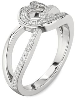 Diamond White Gold Heart Infinity Ring