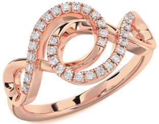 Diamond Rose Gold Infinity Ring