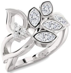 Diamond White Gold Marquise Promise Ring