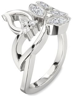 Diamond White Gold Marquise Promise Ring
