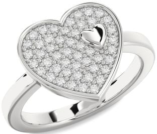 Diamond White Gold Heart Promise Ring