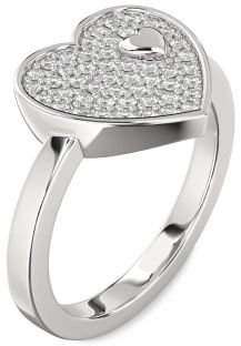 Diamond White Gold Heart Promise Ring
