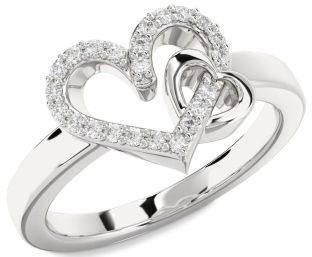 Diamond White Gold Heart Ring