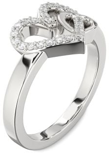 Diamond White Gold Heart Ring