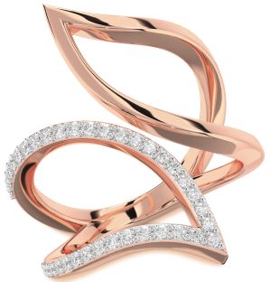 Diamond Rose Gold Infinity Ring
