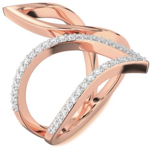 Diamond Rose Gold Infinity Ring
