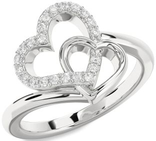 Diamond White Gold Heart Ring